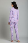 Zivame Farm Lore Knit Cotton Pyjama Set - Lilac Breeze — thumbnail 3